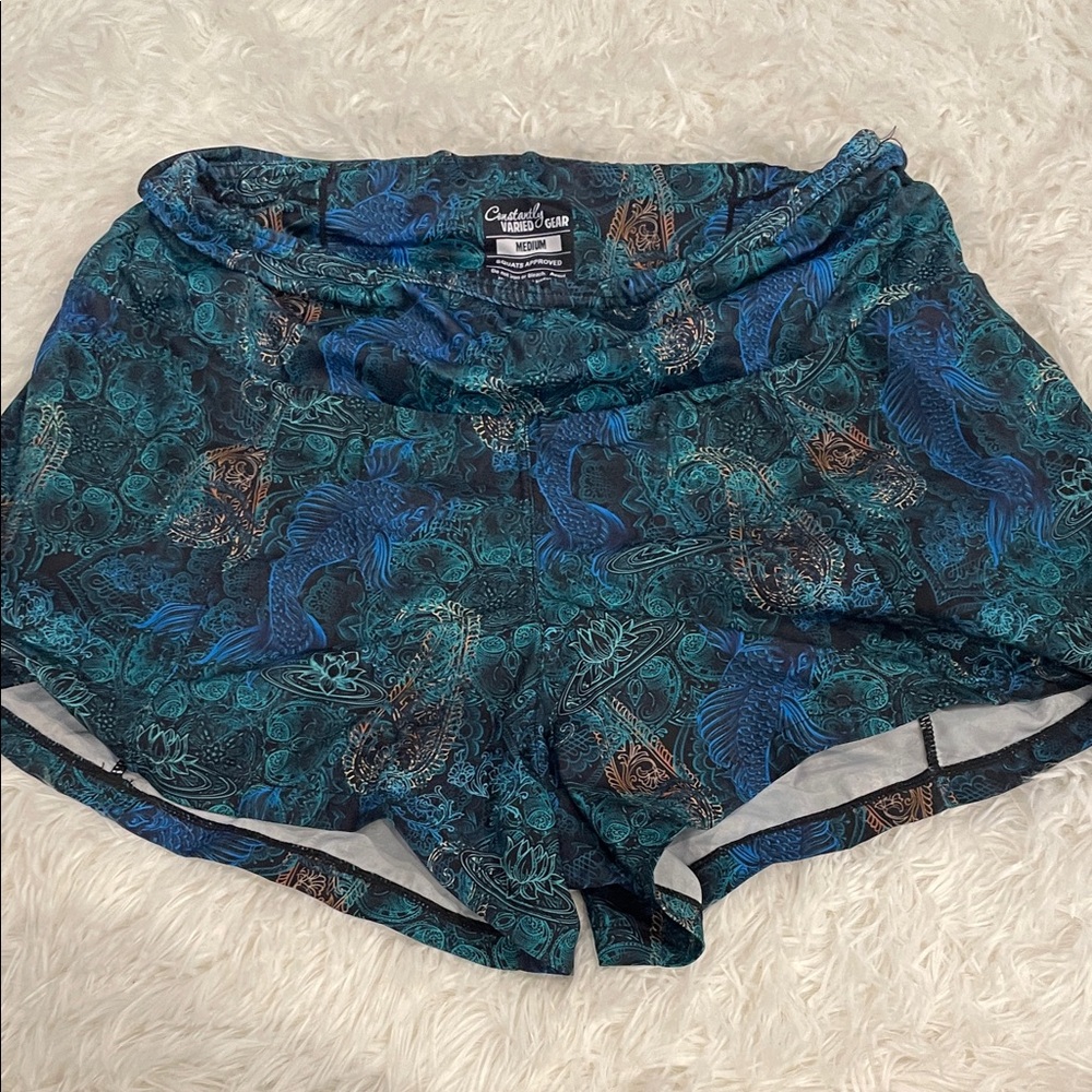 Constantly Varied Gear Teal and Blue Athletic Shorts